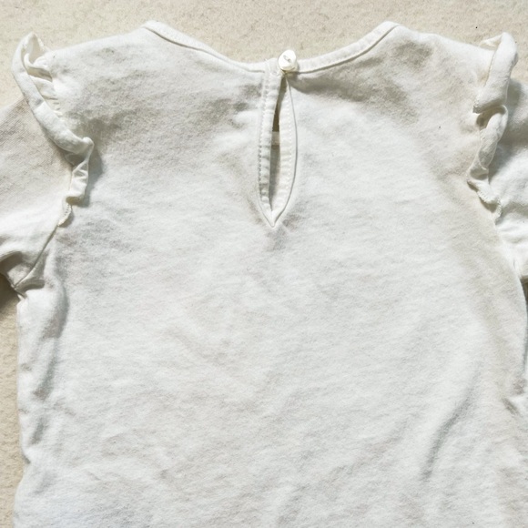 5/$18 H&M Baby Girl White Cotton Long Sleeve Ruffle Basic Layering Top Tee 9–12M - Picture 9 of 16